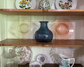 Transferware , carnival glass