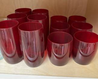 Anchor Royal Hocking Ruby Red Glassware