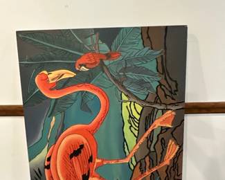 American Flamingo framed canvas art print 