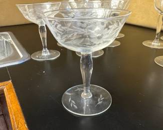 etched glass cocktail glasses 