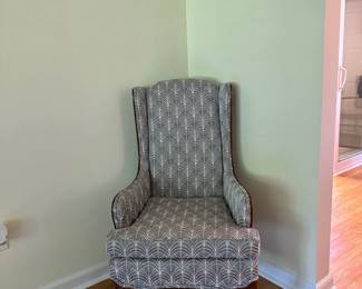 upholstered wing chair 