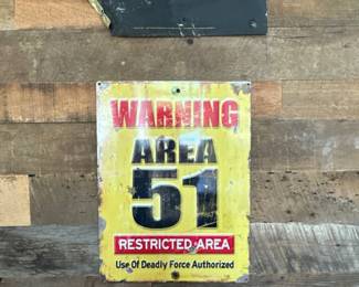 Warning Area 51 Restricted Area Sign 