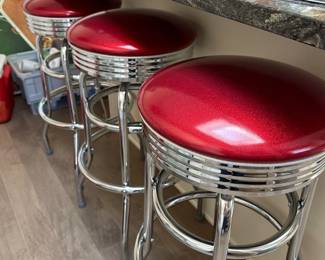 chrome retro bar stools 