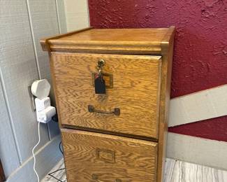 oak filing cabinet 