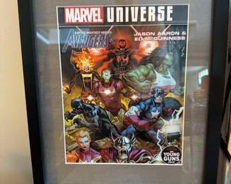 framed copy of Marvel Universe Magazine Vol 11