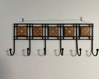wrought iron wall rack 