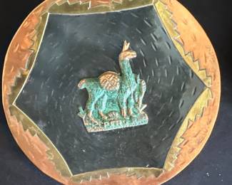 Egyptian-themed decorative plates 