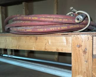 red industrial hose 
