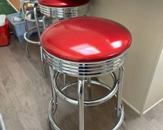 chrome retro bar stool 