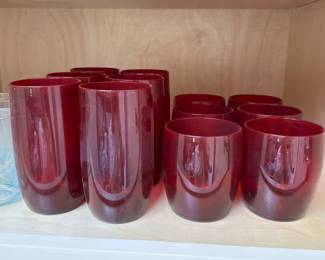 Anchor Royal Hocking Ruby Red Glassware