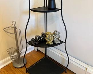 black metal 3 tier corner rack 
