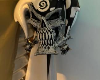 jester skull cane