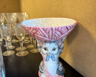 Kitty Cat Yarn Bowl Holder 