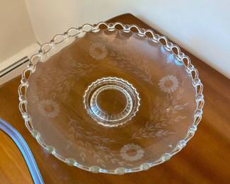 Imperial Glassware cornflower candle holder