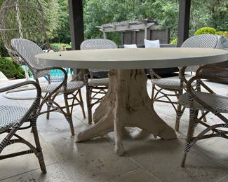 Custom Oly Studio indoor outdoor dining table 