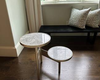 Marble top accent table 