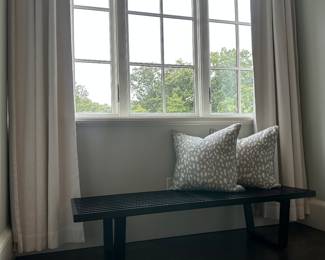 60” slat bench in ebony 