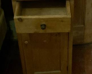 Bedside table with marble top