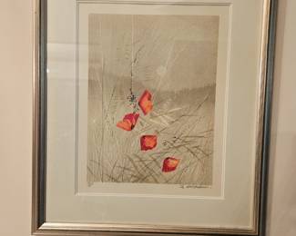 Lithograph "Brume" by Michaud