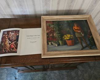 Original Clyde Singer painting 21" x 17" {aprox}
