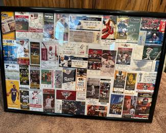 Framed Ticket stubs