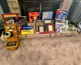 Antique Phone, Frames, 3 Records