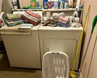 Cleaning Supplies —. Washer & Dryer NOT FOR SALE 