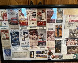 Framed Ticket stubs