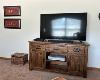 Entertainment Cabinet / Buffet 
TCL Roku 55 inch TV