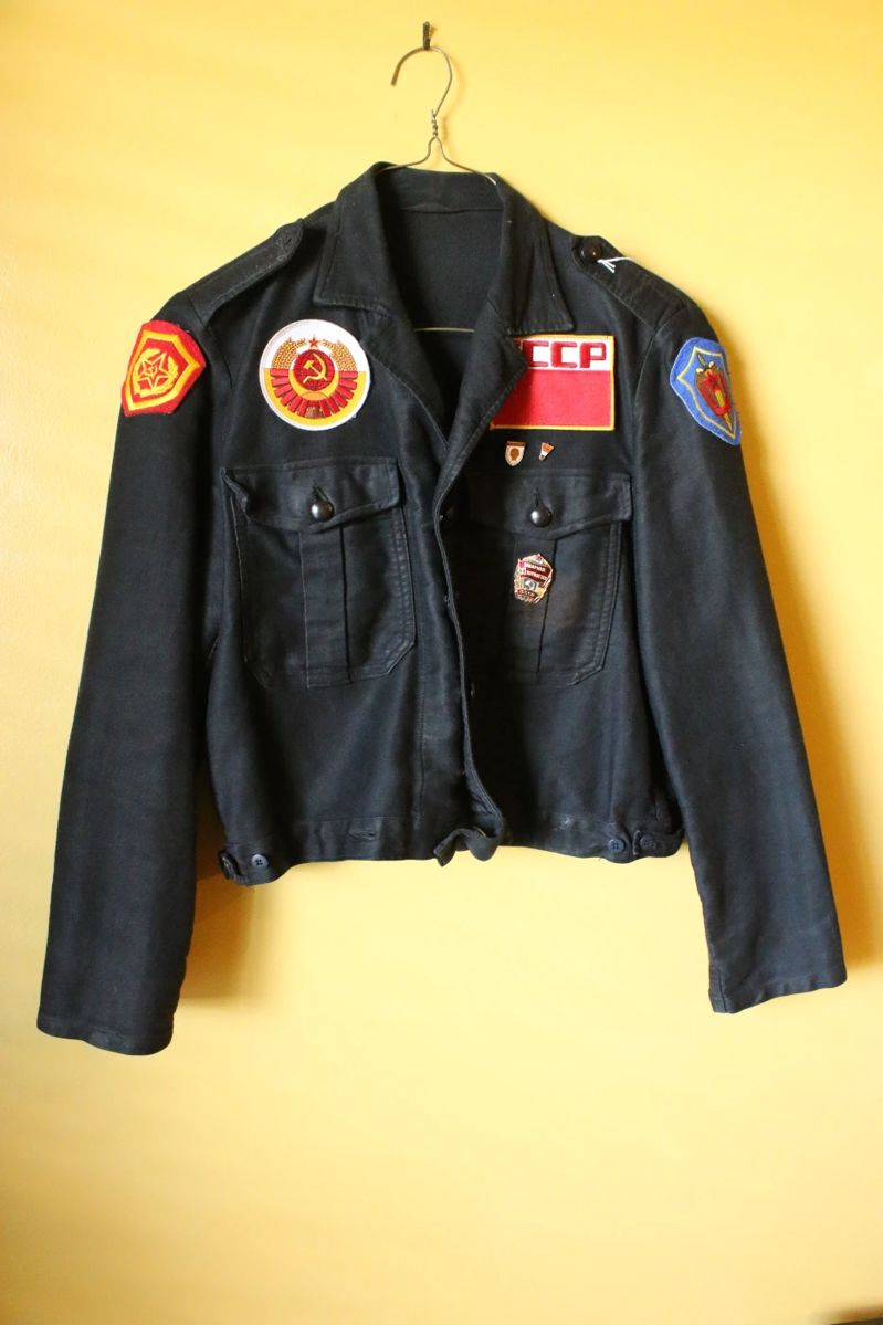1980s Ukrainian (Soviet) Navy Jacket W/Pins & 1 Ruble