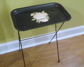 Vintage Toleware Tray Table