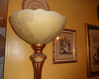 Art Deco Style Torchiere Floor Lamp