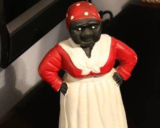 Vintage Black Americana Cast Iron Bank