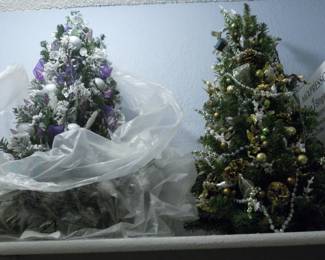 Professional Florist Decorated Table Top Christmas Trees