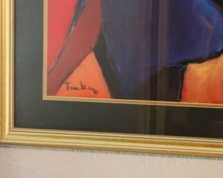Framed Taryay "Suzanne" Signed Lithograph