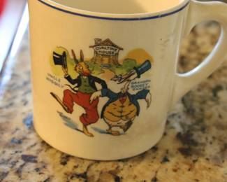 Antique Ovaltine Uncle Wiggly Advertising Mugs