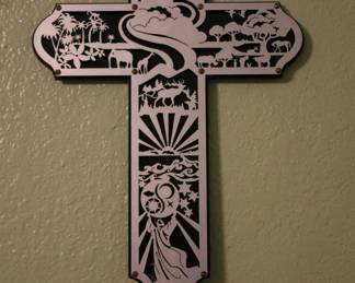 Artisan Cold Laser Cut Metal Cross "Creation"