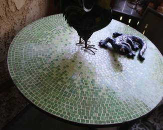 Mosaic Bistro Table & Two Chairs