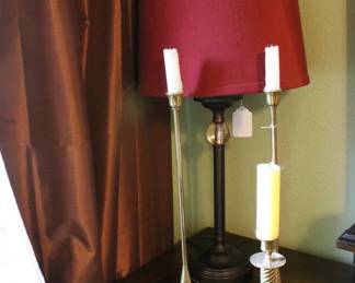 Brass Candlesticks, Table Lamp