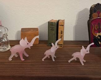 Miniature Glass Elephants
