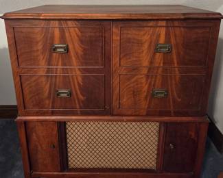 Vintage Record Player Cabinet