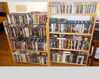 Lots and Lots of DVDs , Blue Rays and CDs