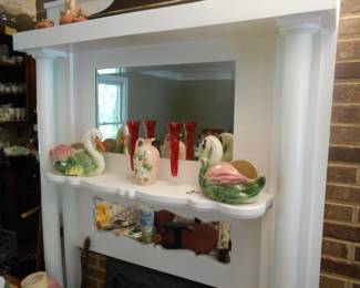 White mantle, pottery