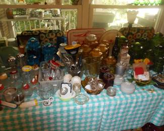 More colored glass ware
