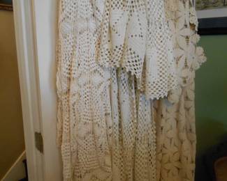 Lace table cloths and bed spreads