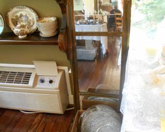 Nice old Mirror & glass trays & Platters