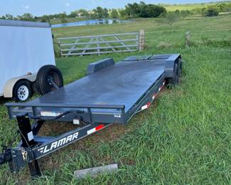Lamar car hauler with bad@$$ rear folding ramps in solid grey Diamond plate! This is a sick trailer… $7k FIRM for pre-sale pricing only. Contact to make an appointment and bring cash; The first to put hundreds in my hand that owns it.