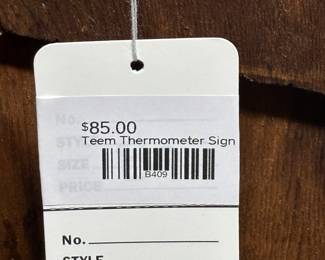 Teem Thermometer Sign