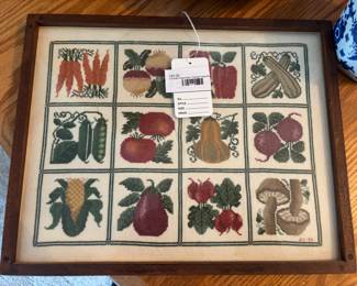 Framed Vegetable Framed Needlepoint