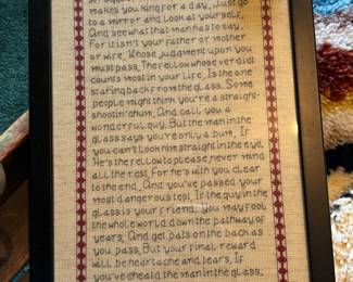 The Man in the Glass Cross Stitch
